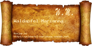 Waldapfel Marianna névjegykártya
